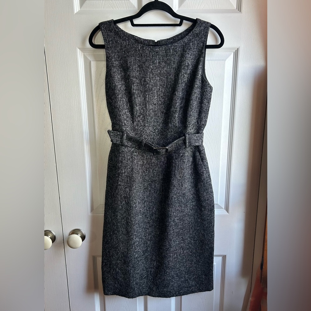 Banana Republic Charcoal Belted Midi Dress - 8